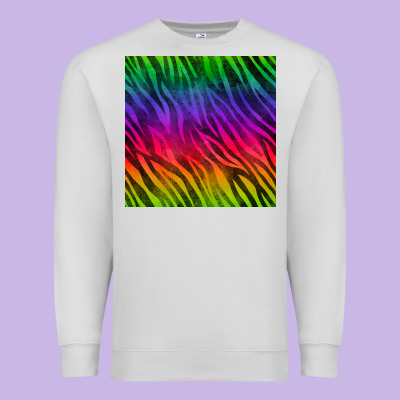 Colorful Zebra Seamless Pattern Premium Sweatshirt Designed By Bundleandbundleshop