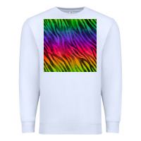 White colorful zebra seamless pattern Premium Sweatshirt - BundleAndBundleShop