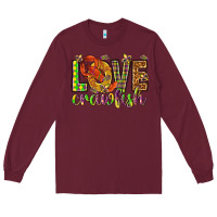 Burgundy Mardi Gras love crawfish Long Sleeve Tee - NancyCooperArtShop