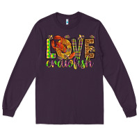 Plum Mardi Gras love crawfish Long Sleeve Tee - NancyCooperArtShop