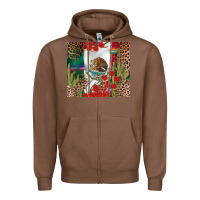 Chestnut Mexico flag Zipper Hoodie - FaDigitalArtStudio