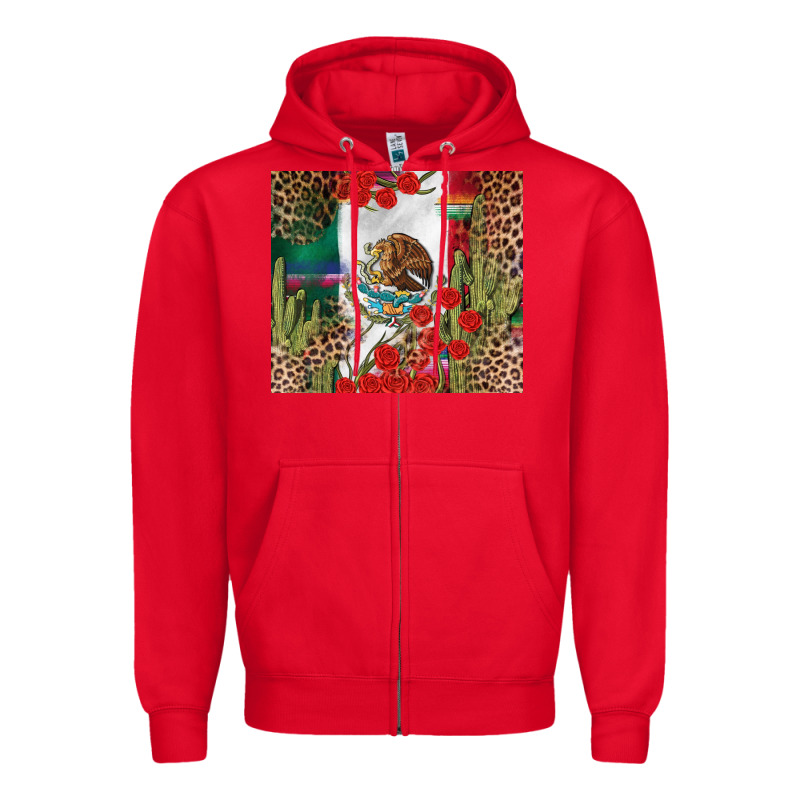 Mexico Flag Zipper Hoodie by FaDigitalArtStudio | Teevron