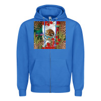 True Royal Mexico flag Zipper Hoodie - FaDigitalArtStudio