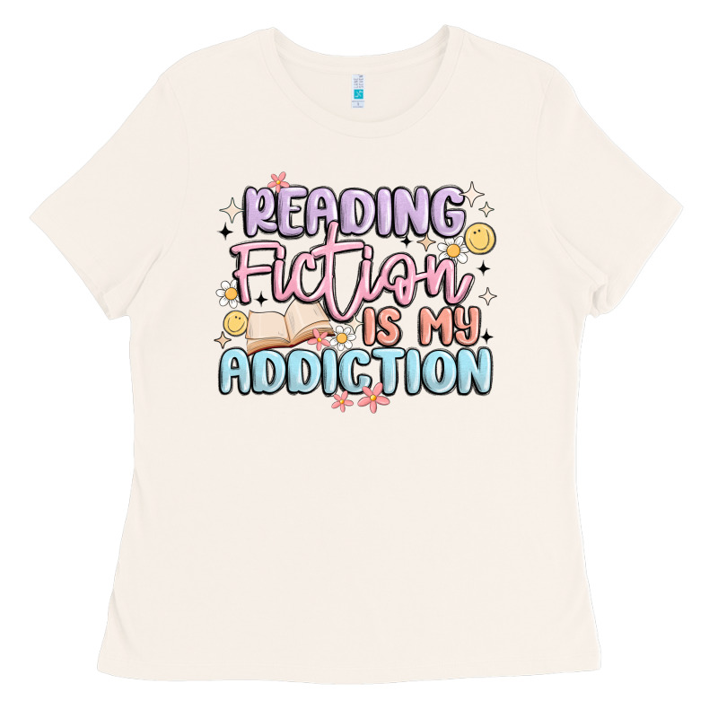 Reading Fiction Is My Addiction Ladies Tee by MaliasSmallBusiness | Teevron