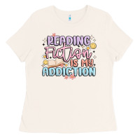 Bone reading fiction is my addiction Ladies Tee - MaliasSmallBusiness