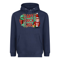 Navy Christmas Can't Touch This Elf Heavyweight Hoodie - FaDigitalArtStudio