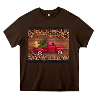 Chocolate Brown Christmas truck Heavy Core Tee - AdoDesignShop
