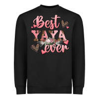 Black best yaya ever mother's day Heavyweight Sweatshirt - CowGirlArtShop