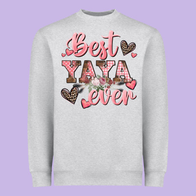 Best Yaya Ever Mother's Day Heavyweight Sweatshirt Designed By Cowgirlartshop