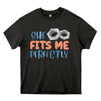 Asphalt she fits me perfectly Heavy Core Tee - MaliasSmallBusiness
