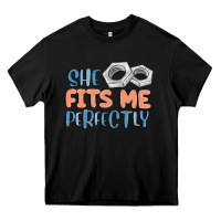 Black she fits me perfectly Heavy Core Tee - MaliasSmallBusiness