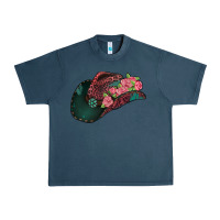 Midnight Navy leopard flowers cowboy hat Urban Heavy Tee - Jasminsmagicworld