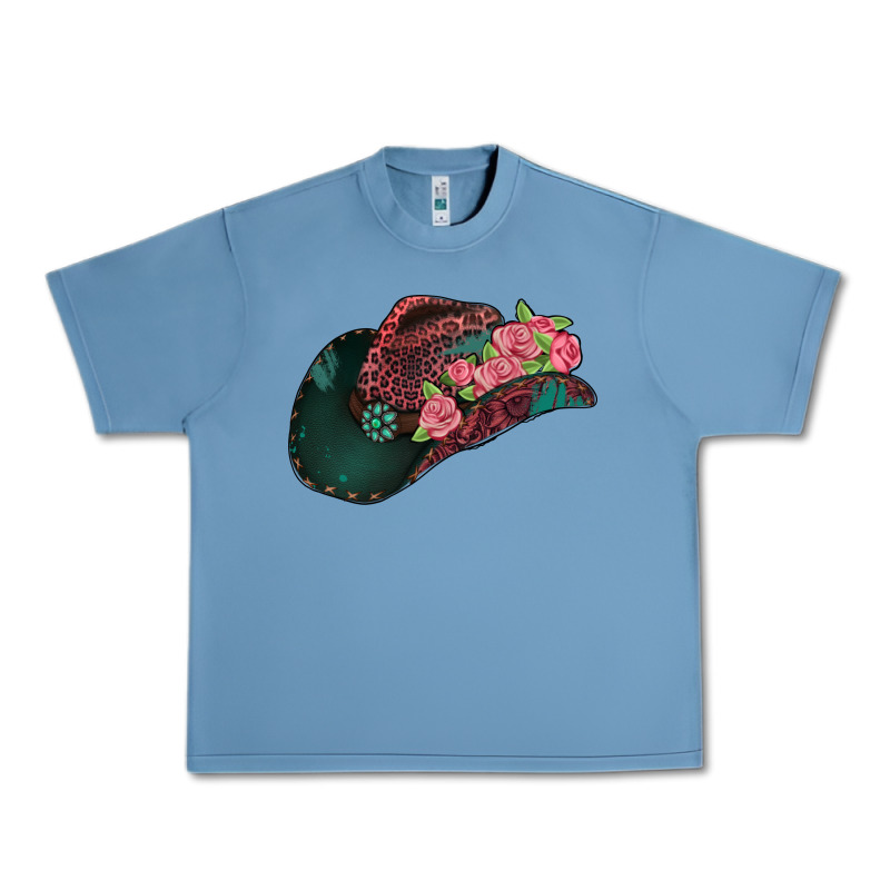 Leopard Flowers Cowboy Hat Urban Heavy Tee by Jasminsmagicworld | Teevron