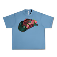 Pebble Blue leopard flowers cowboy hat Urban Heavy Tee - Jasminsmagicworld