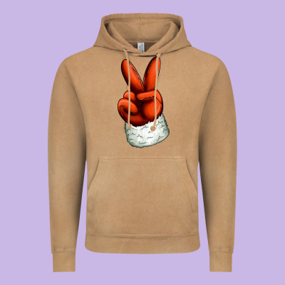 Christmas Peace Hand Vintage Hoodie Designed By Jasminsmagicworld