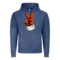 Vintage Denim Christmas peace hand Vintage Hoodie - Jasminsmagicworld