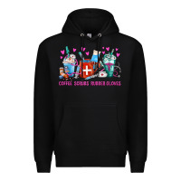 Black Coffee Nurse Repeat Nurse Coffee Cups Premium Hoodie - FaDigitalArtStudio
