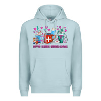 Blue Mist Coffee Nurse Repeat Nurse Coffee Cups Premium Hoodie - FaDigitalArtStudio