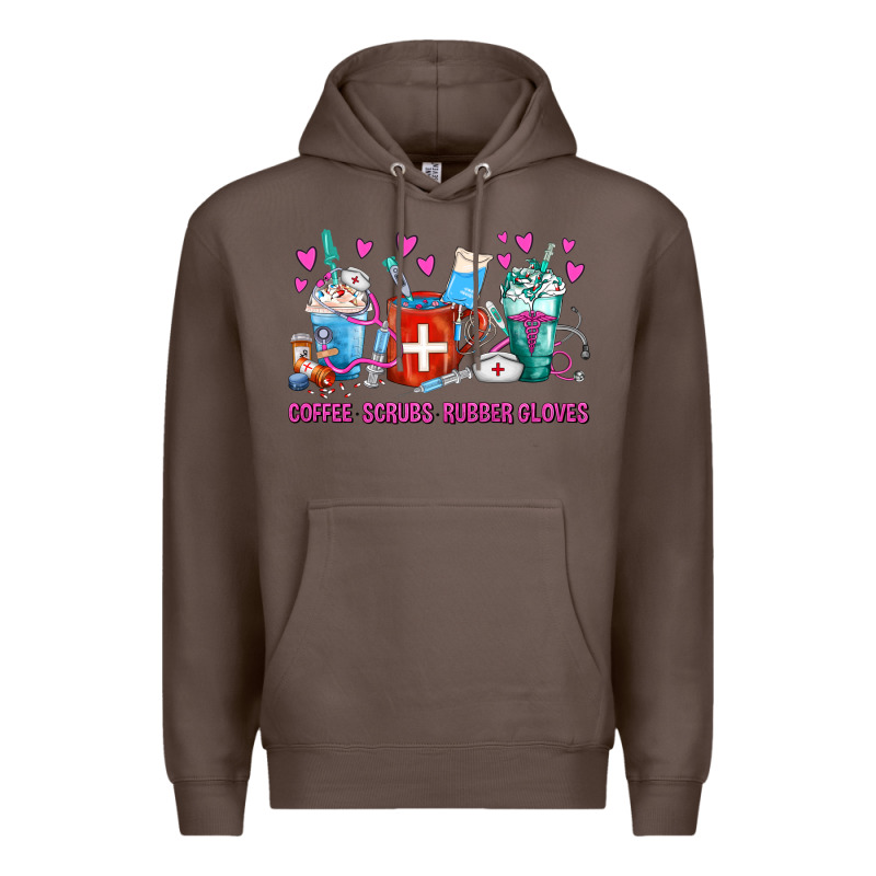 Coffee Nurse Repeat Nurse Coffee Cups Premium Hoodie by FaDigitalArtStudio | Teevron