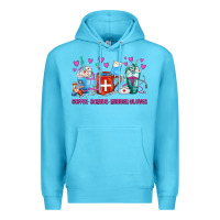 Ocean Blue Coffee Nurse Repeat Nurse Coffee Cups Premium Hoodie - FaDigitalArtStudio
