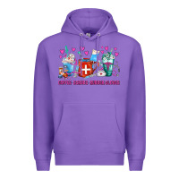 Purple Coffee Nurse Repeat Nurse Coffee Cups Premium Hoodie - FaDigitalArtStudio
