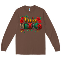 Chestnut Viva Mexico Cinco De Mayo Long Sleeve Tee - texasbilliewilder