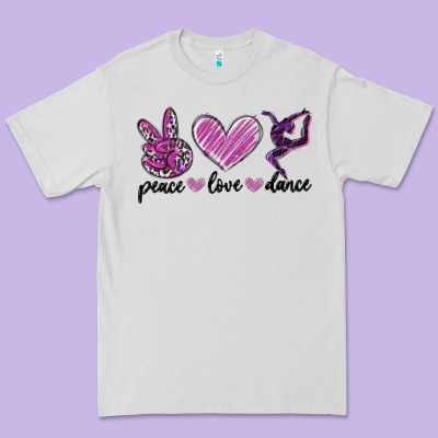 Peace Love Dance Premium Tee Designed By Maliassmallbusiness