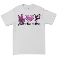 Dove Grey peace love dance Premium Tee - MaliasSmallBusiness