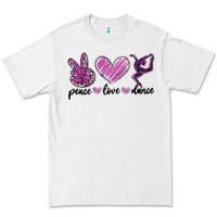 White peace love dance Premium Tee - MaliasSmallBusiness