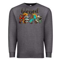 Charcoal Heather Blessed Mama Premium Sweatshirt - FaDigitalArtStudio