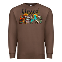 Chestnut Blessed Mama Premium Sweatshirt - FaDigitalArtStudio