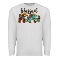 Dove Grey Blessed Mama Premium Sweatshirt - FaDigitalArtStudio