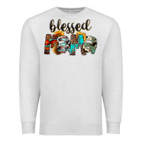 Oatmeal Heather Blessed Mama Premium Sweatshirt - FaDigitalArtStudio