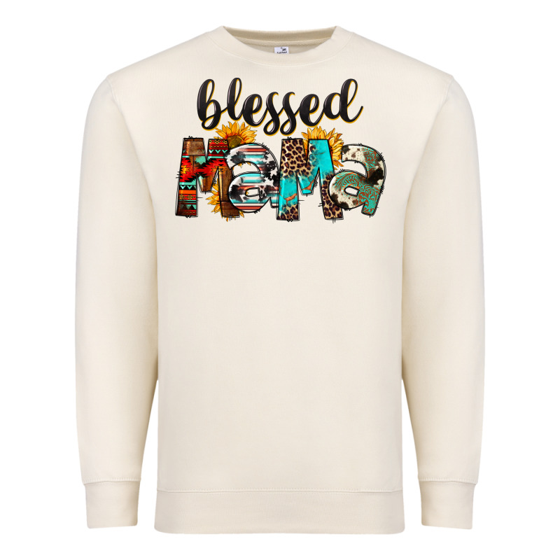 Blessed Mama Premium Sweatshirt by FaDigitalArtStudio | Teevron