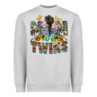 Heather Grey mom of twins girls mother's day Heavyweight Sweatshirt - CowGirlArtShop
