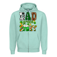 Seafoam St. Patrick's Bad green boozy Zipper Hoodie - OliviaCreatesArt