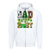 White St. Patrick's Bad green boozy Zipper Hoodie - OliviaCreatesArt
