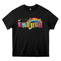 Black i am enough lgbt Heavy Core Tee - MaliasSmallBusiness