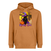 Meerkat spooky babe black witch cat Heavyweight Hoodie - BundleAndBundleShop