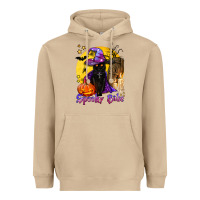 Mushroom spooky babe black witch cat Heavyweight Hoodie - BundleAndBundleShop