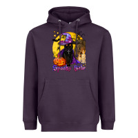Plum spooky babe black witch cat Heavyweight Hoodie - BundleAndBundleShop