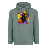 Sage spooky babe black witch cat Heavyweight Hoodie - BundleAndBundleShop