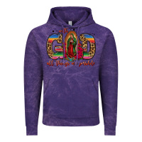 Cloud Purple with god all things are possible lady of guadalupe Vintage Hoodie - Jasminsmagicworld