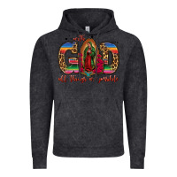 Vintage Black with god all things are possible lady of guadalupe Vintage Hoodie - Jasminsmagicworld