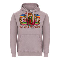 Vintage Zinc with god all things are possible lady of guadalupe Vintage Hoodie - Jasminsmagicworld