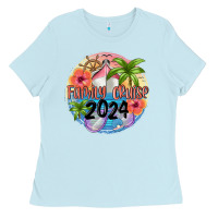 Baby Blue family cruise 2024 Ladies Tee - MaliasSmallBusiness
