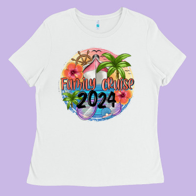 Family Cruise 2024 Ladies Tee Designed By Maliassmallbusiness