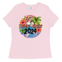 Bubblegum Pink family cruise 2024 Ladies Tee - MaliasSmallBusiness