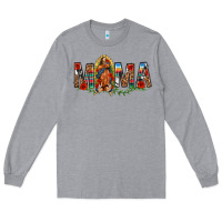 Heather Grey Our Lady of Guadalupe Mama Long Sleeve Tee - texasbilliewilder