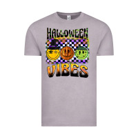 Vintage Zinc halloween vibes smiley face Vintage Tee - BarkalooDesign